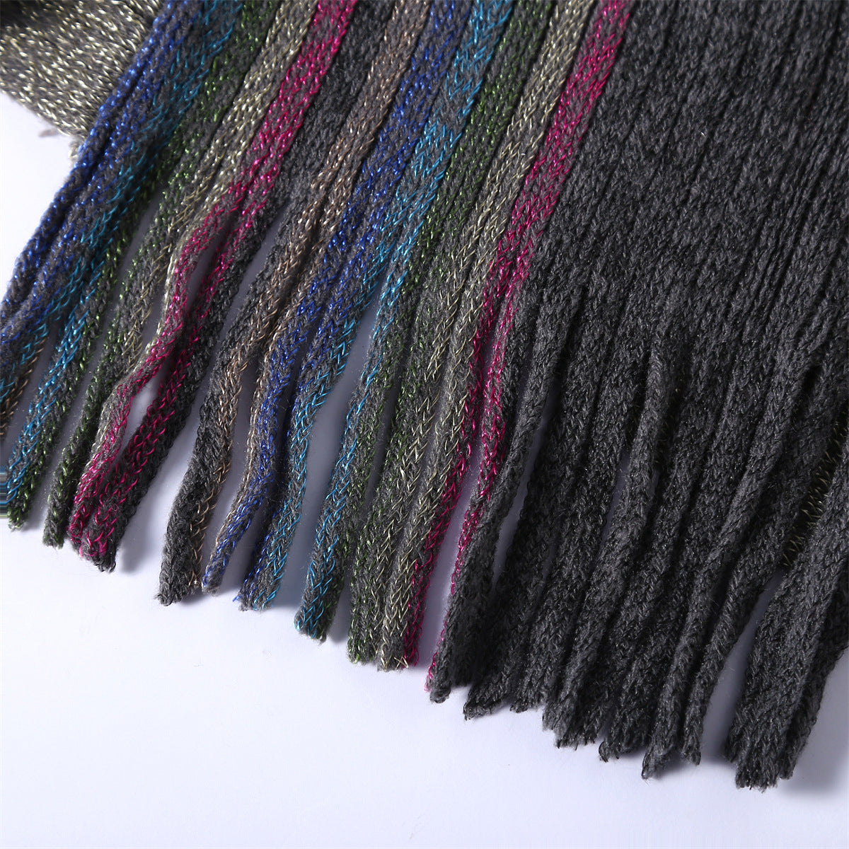 Striped Knit Scarves Cloak S0167