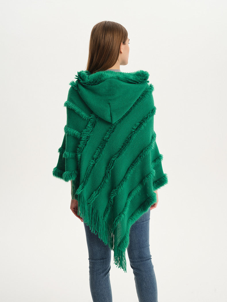 Knitted Pullover Cape S0174