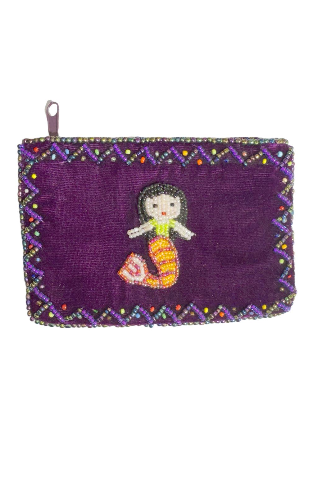 Mermaid Rectangular Velvet Coin Purse V0701 - view 3