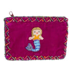 Mermaid Rectangular Velvet Coin Purse V0701 - view 2