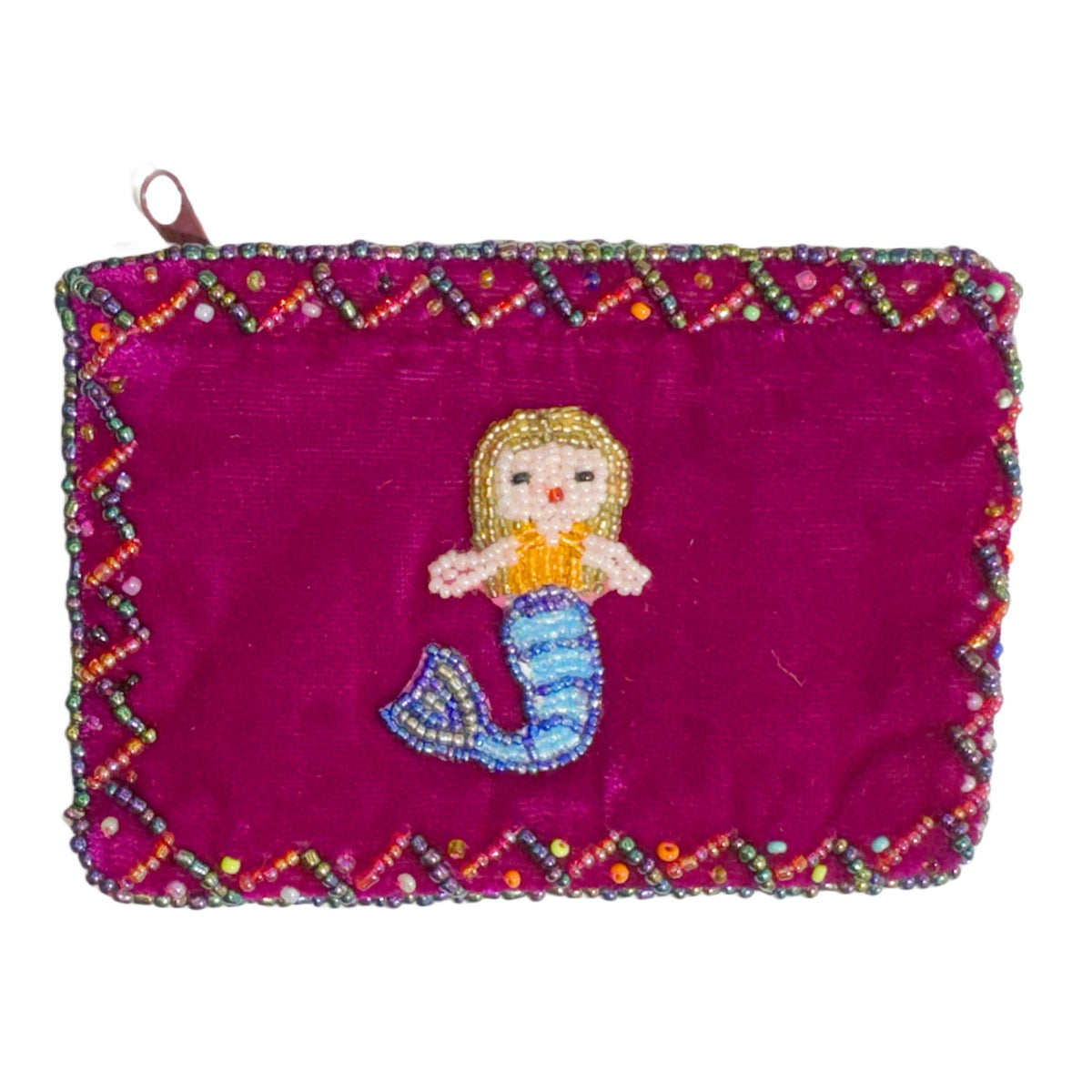 Mermaid Rectangular Velvet Coin Purse V0701 - view 2
