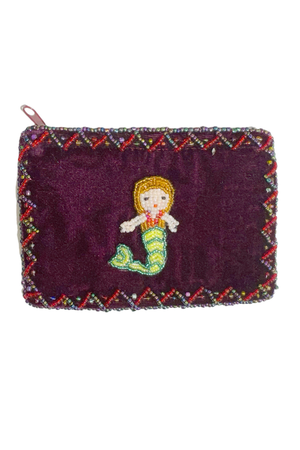 Mermaid Rectangular Velvet Coin Purse V0701 - view 10