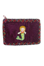 Mermaid Rectangular Velvet Coin Purse V0701 - view 10