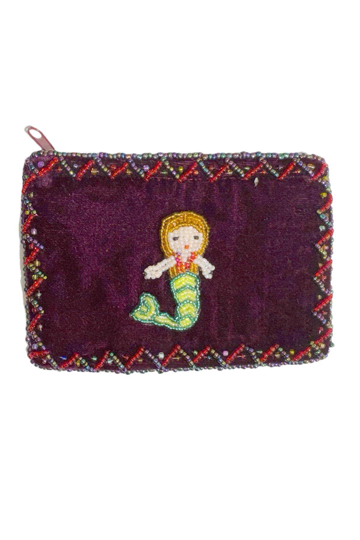 Mermaid Rectangular Velvet Coin Purse V0701 - view 10