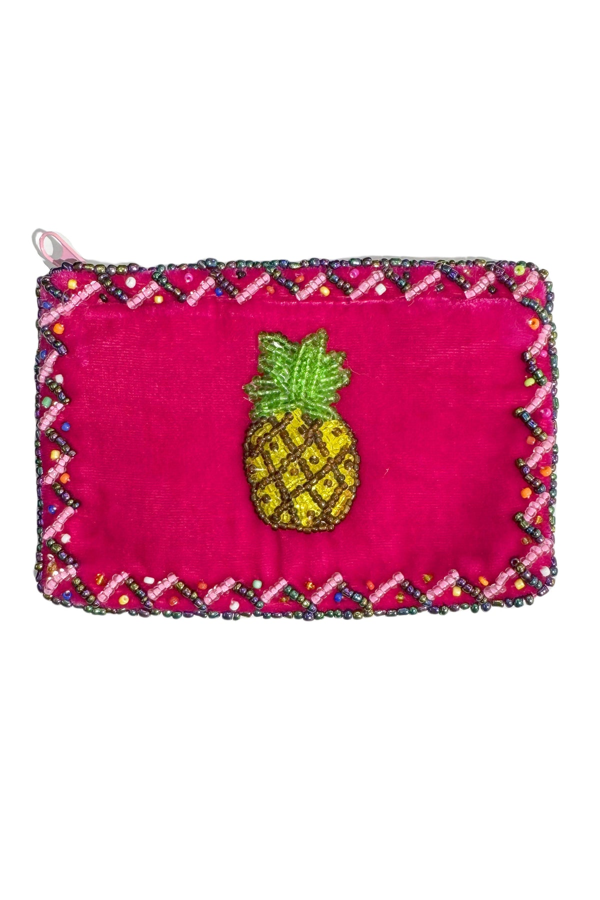 Pineapple Rectangle Velvet Coin Purse V0701 - view 3