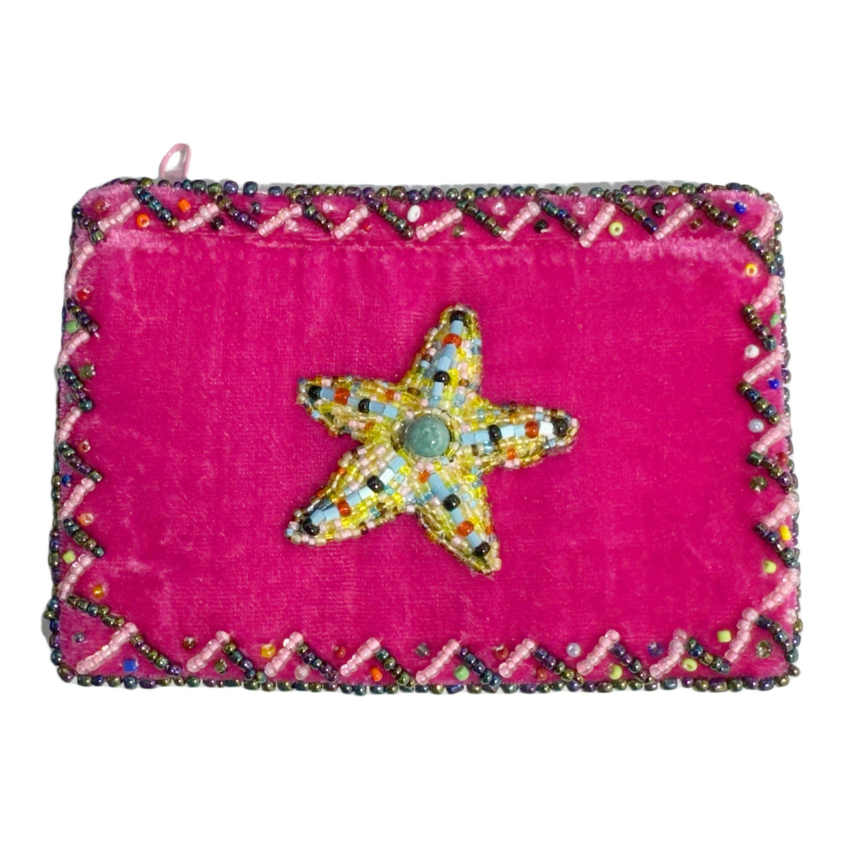 Starfish Rectangular Velvet Coin Purse V0701 - view 2