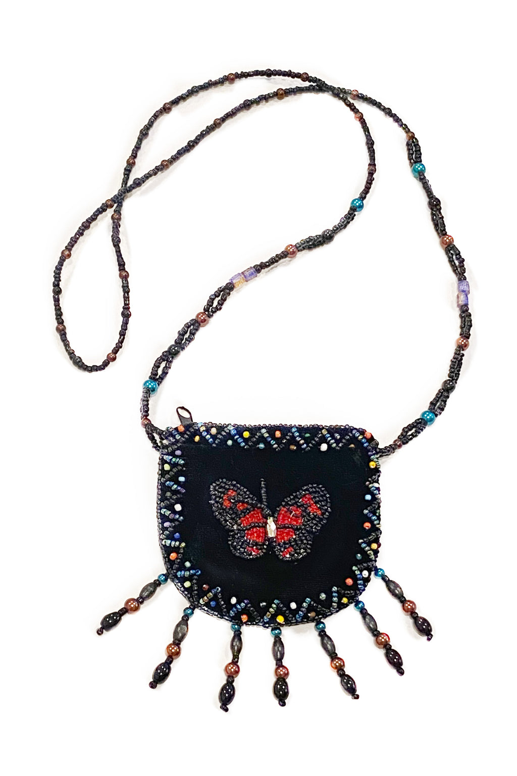 Butterfly Velvet Mini Necklace Charm Bag V0704-Butterfly