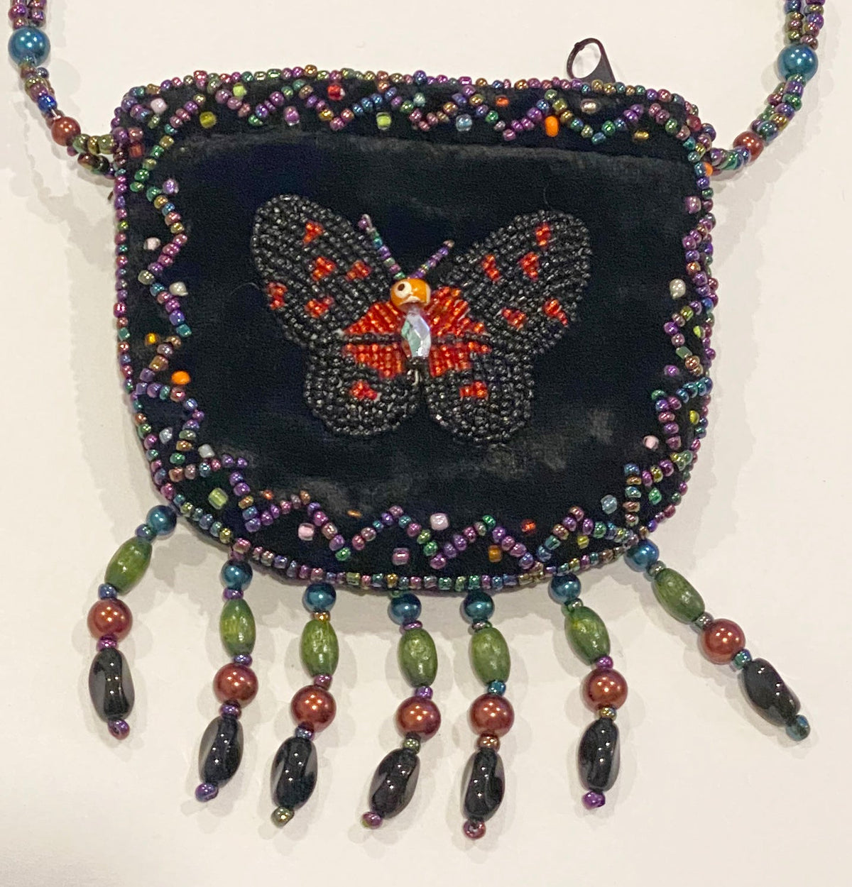 Butterfly Velvet Mini Necklace Charm Bag V0704-Butterfly - view 3