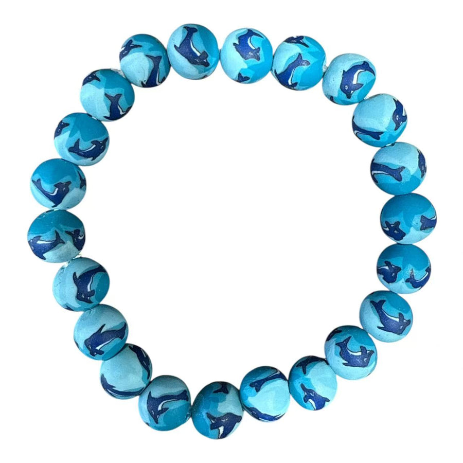 Blue Dolphin Beaded Bracelet VPI0004