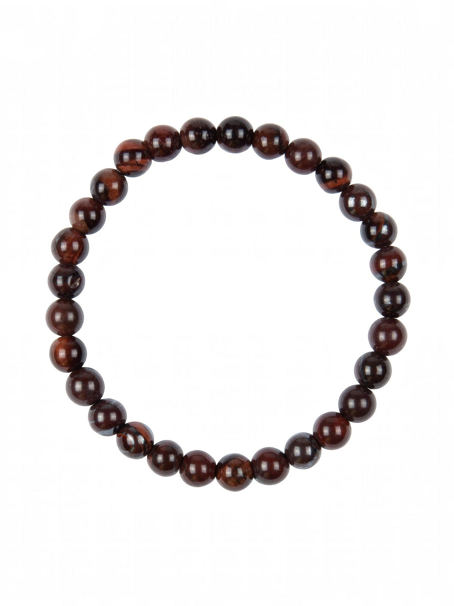 AB Red Tiger Eye Stone Stretch Bracelet B2969-6MM