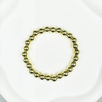 Golden Hematite Bead Stretch Bracelet B3443-Gold-8MM - view 5