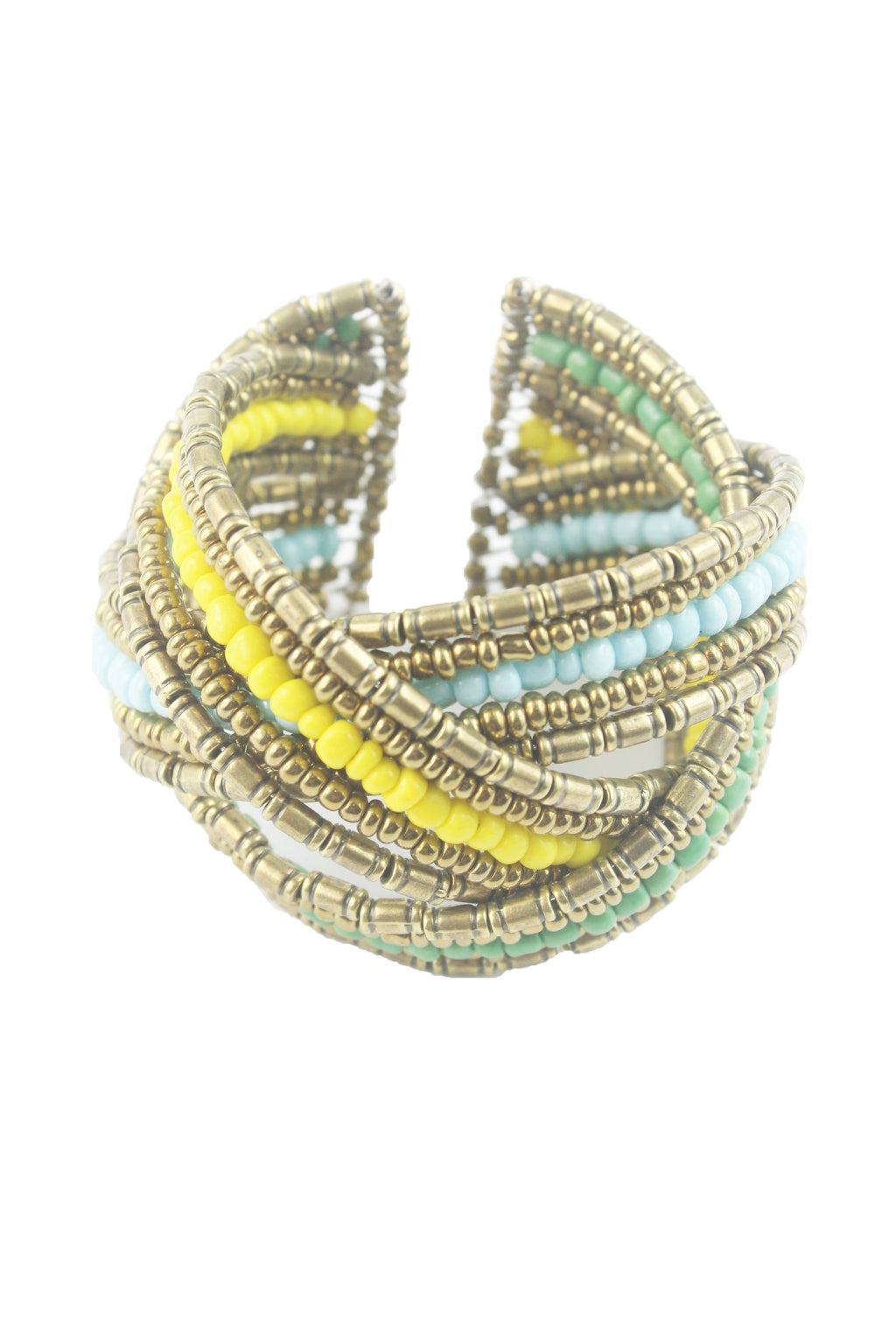 Seed Beaded Cuff Bracelet B1826