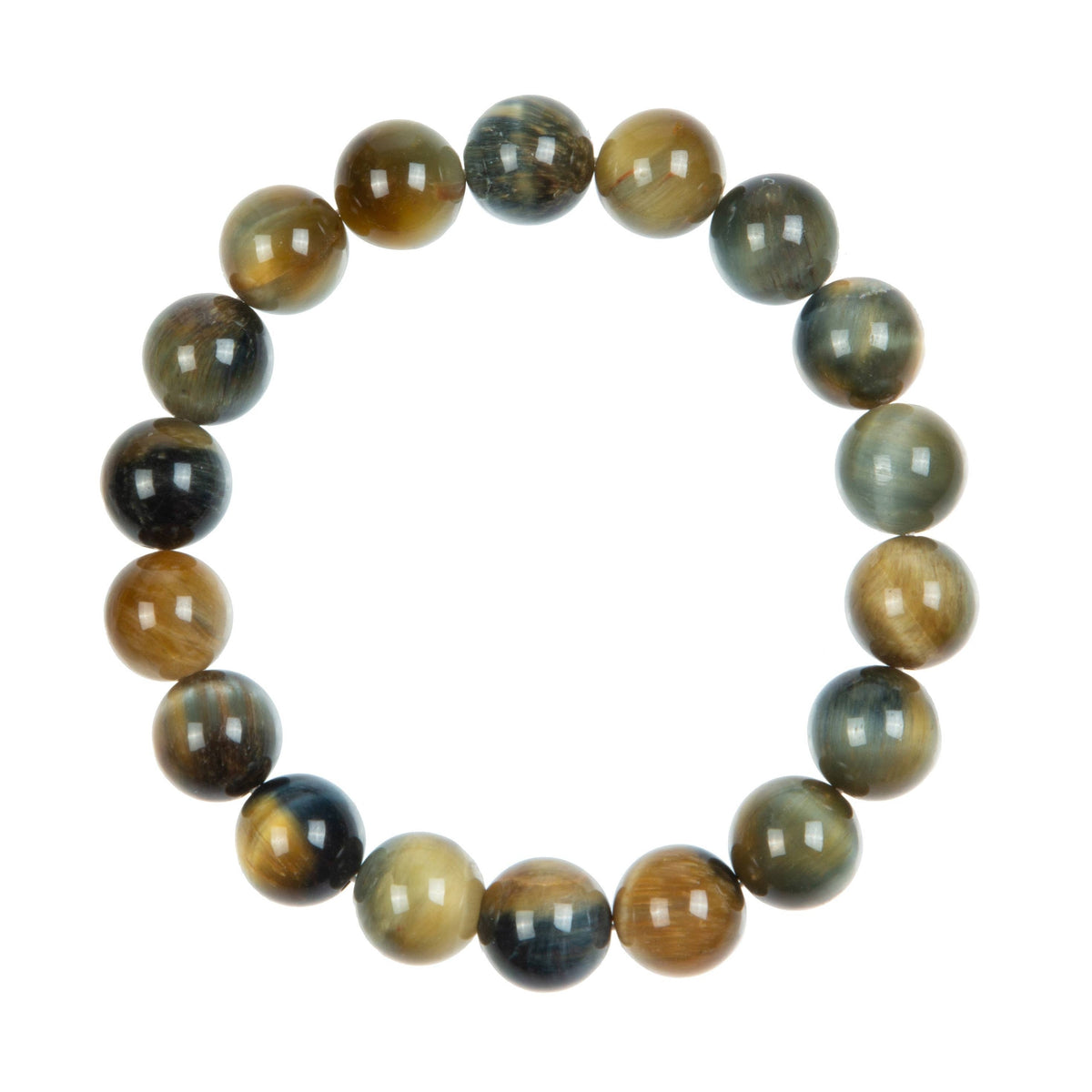 Colored Dream Tiger Eye Stone Stretch Bracelet B2975-10MM