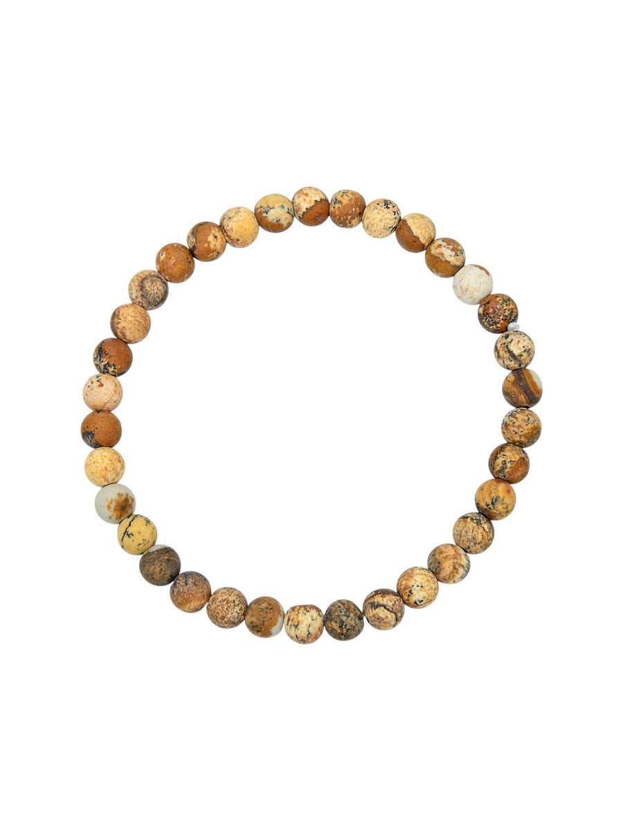 Picture Jasper Stone Stretch Bracelet B1588-Matte-4MM
