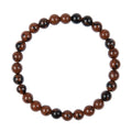 Mahogany Obsidian Stone Stretch Bracelet B2968-6MM