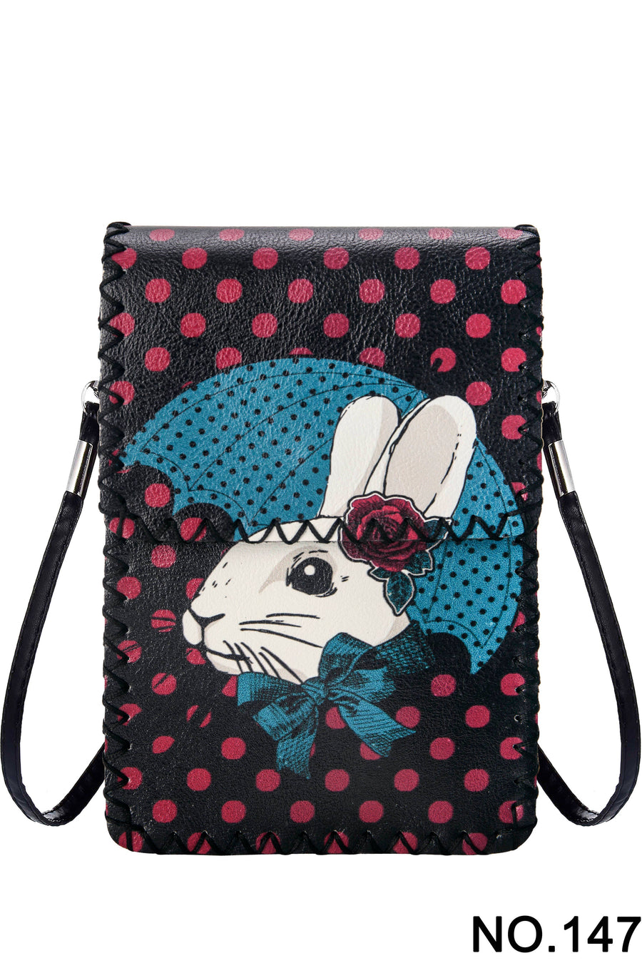 Bunny Print Hand-Stitched Crossbody Bag HB0580 - No. 147