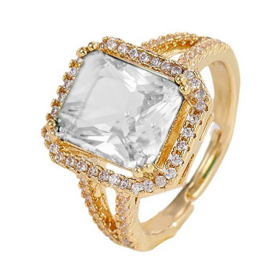 Square Cubic Zirconia Ring R2495