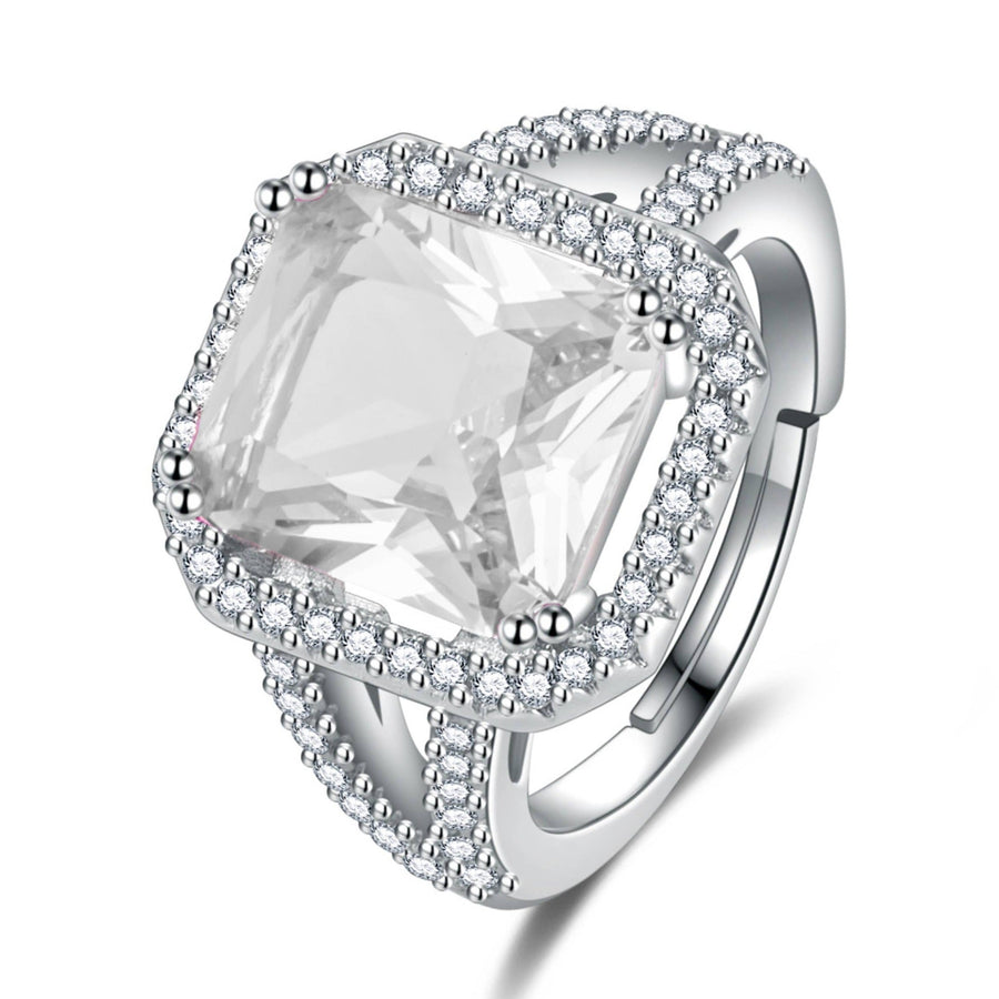 Square Cubic Zirconia Ring R2495