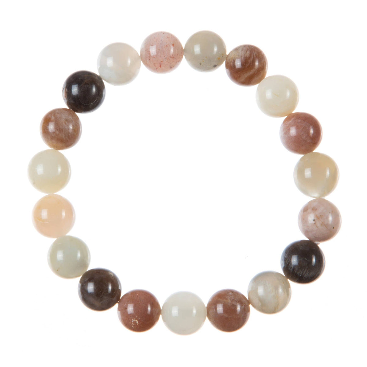 Mixed Moon Stone Stretch Bracelet B3631-10MM