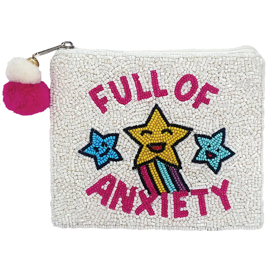 Full Of Anxiety Be Beaded Pouch LAC-CP-1306