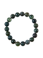 Moss Agate Stone Stretch Bracelet B3719-6MM - view 2