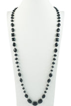 Classic Chandelier Crystal Long Necklace N1130-Black - view 2