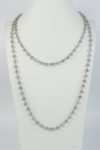 Crystal Beaded Chain Necklace N1163-11-BZ - view 4