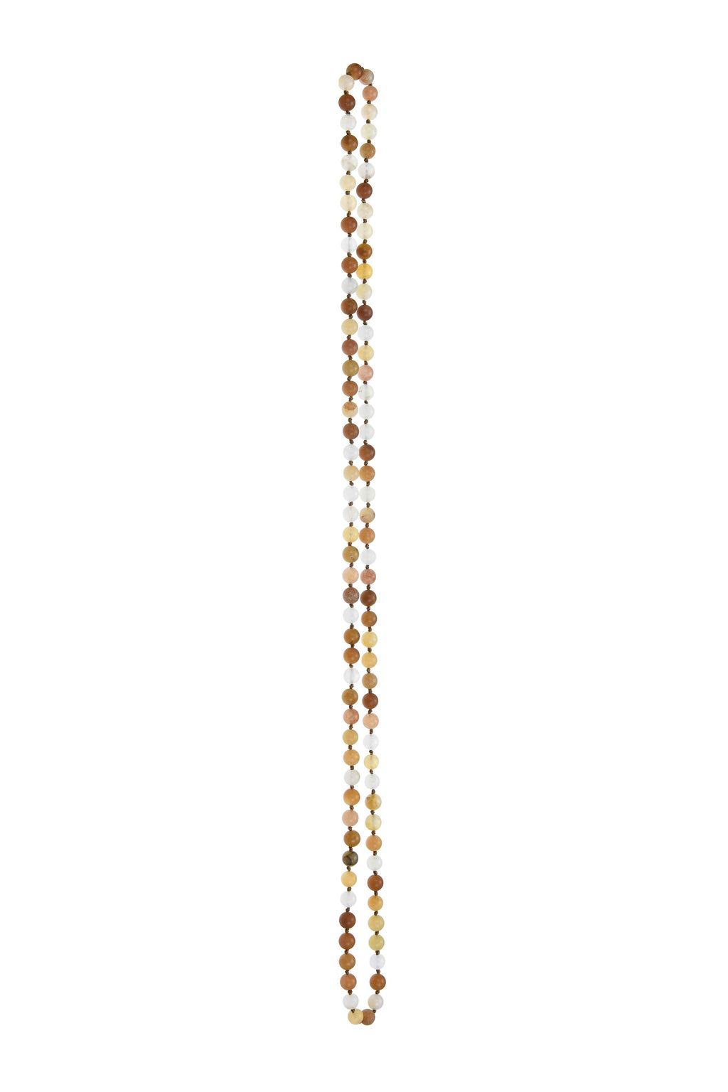 Golden Jade Stone Beaded Necklace N3180 - view 4