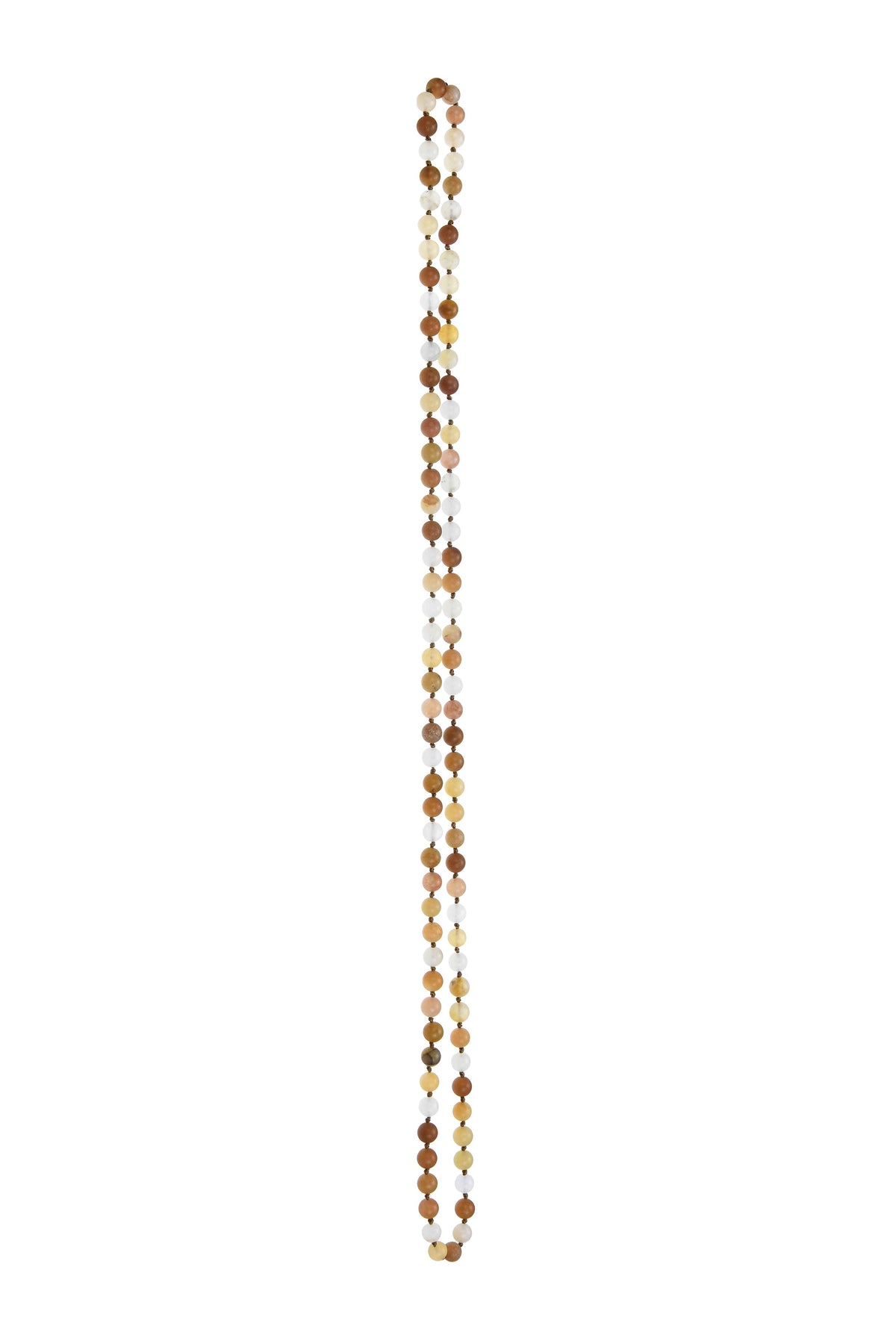 Golden Jade Stone Beaded Necklace N3180 - view 4